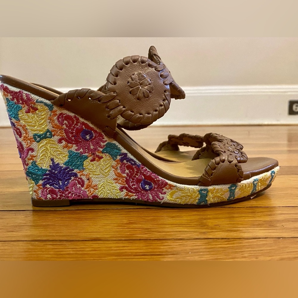 JACK ROGERS NEW! Size 6 Wedge Slides Sandals
